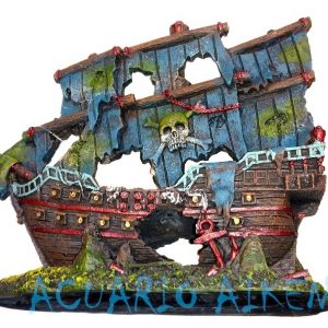 Adorno De Resina Barco Galeon Naufragio Pirata Small Aiken