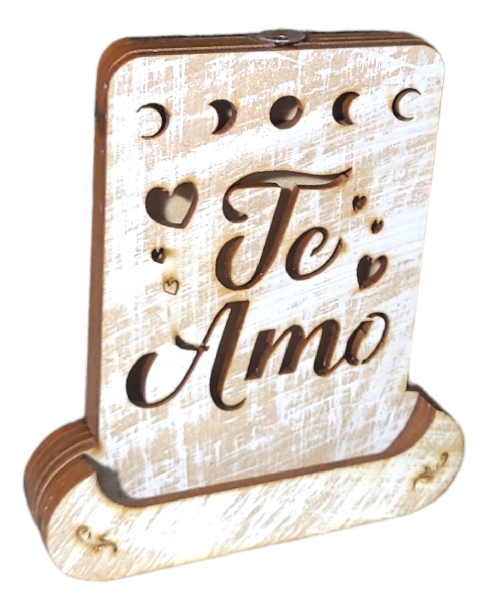Fuente Cascada Humo De Madera Mdf Frases + 10 Conos